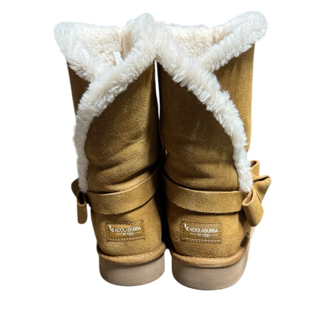 Koolaburra By Ugg Women's Arlena Short Boots Suede 1128258W Tan 10 Wide Winter